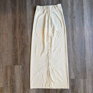 VTG The Limited Cream Button Skirt Italy XSmall Marino Wool